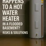 hot water heater in flooded basement