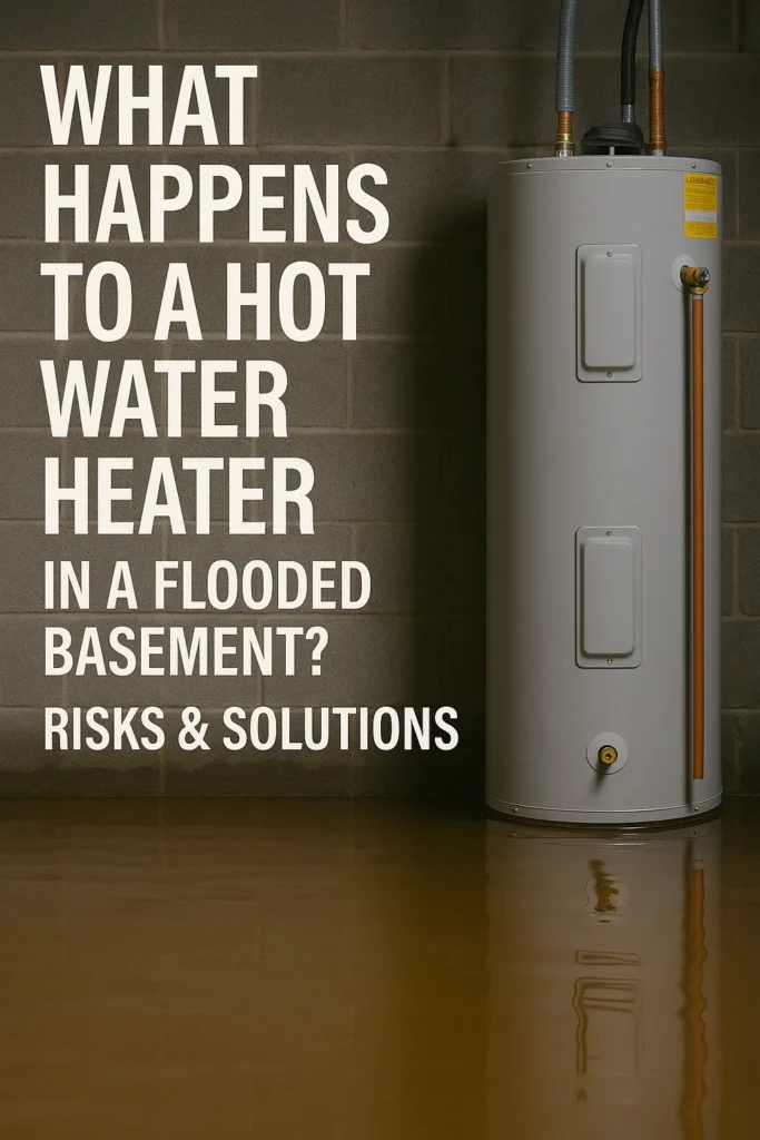 hot water heater in flooded basement