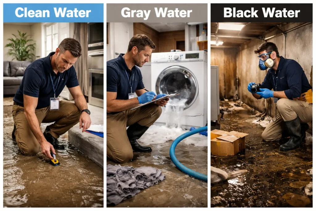 Insurance Adjusters Use Water Categories