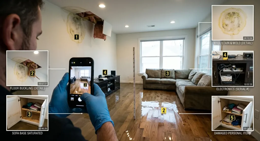 water damage insurance documentation